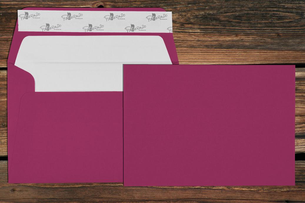 Briefhüllen mit Seidenfutter B6 125x176 mm Haftklebend Amarena gerippt 100 g/qm
